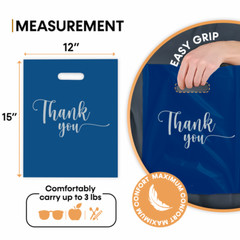 Retail Plastic Merchandise Bags, Die Cut Handles, Different Sizes and Colors
