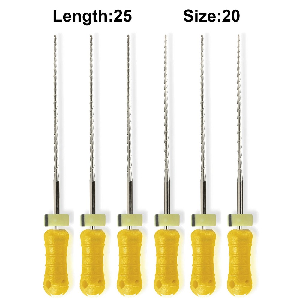 Sky Choice Hedstrom Files – 25 mm Length, Size 20 Yellow w/Rubber Stopper 6/Pkg