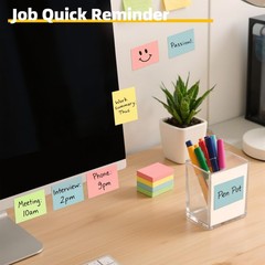 Small Sticky Notes Bulk, 50 Pads, 1.5×2 Inch, 5000 Sheets, 4 Colors