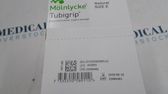 Molnlycke Tubigrip Elasticated Tubular Support Bandage Natural Size E 1x10m 1434