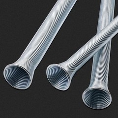 5pcs ≈21cm Spring Bending Tube Pipe Bender 1/4″ 5/16″ 3/8″ 1/2″ 5/8″ Silver Set