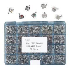 4 Box Dental Metal Orthodontics Brackets Brace MINI MBT.022 345 Hooks 50 Set/box