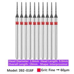 Vakker Dental Interproximal FG Diamond Bur 392-016F Fine Grit 10/pk