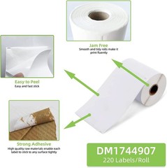 6 Rolls DYMO 4XL Direct Thermal Shipping Labels 4×6 1744907 Compatible 220/Roll