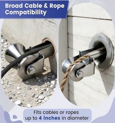 H-437 Heavy-Duty Cable Puller Sheave Steel Roller Guide 4 in Capacity