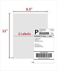 220-8800 8.5×5.5 PremiumSquare Corner Shipping Labels Half Sheet Self Adhesive