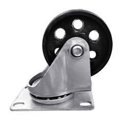 4PCS Heavy Duty Caster 3″ Cast Iron Swivel Wheels Plate Caster 1760Lb Capacity