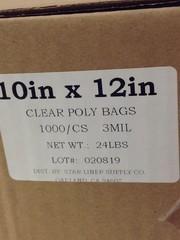 New 1000 10″x12″ Clear Poly 3-Mil Plastic Bags Lay Flat Open Top FDA Free Ship