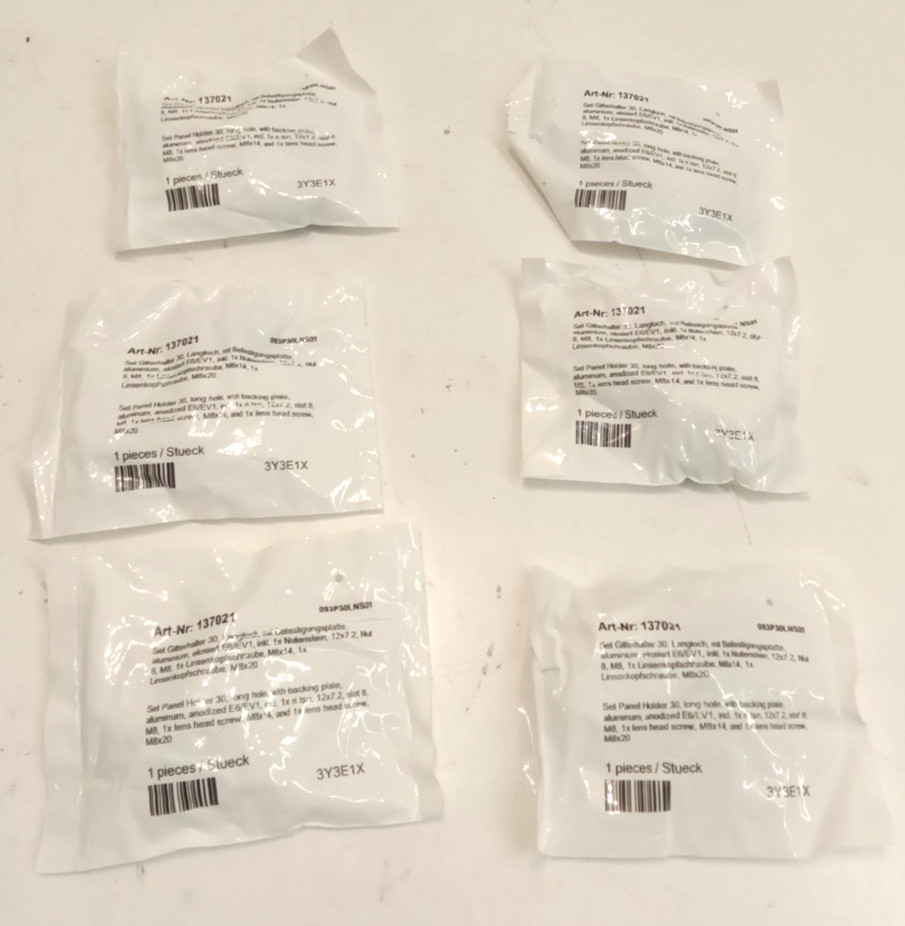 McMasterCarr 5537T841 T-Slot Screw On Hanger for Mesh Panels for 30mm Rail 6pks