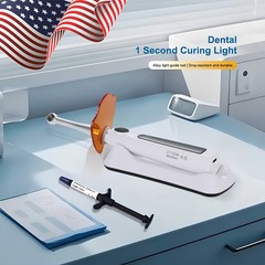 Dental Wireless Cordless LED Cure Curing Light Lamp 2400mw 5W Tool Resin 1 Sec