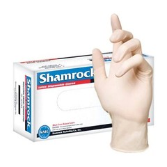 Shamrock Latex Hand Gloves Disposable Gloves Powder Free – 1 box of 100 gloves