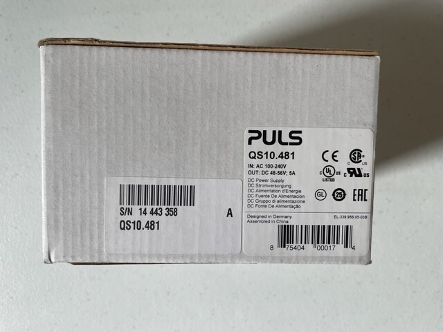 Puls QS10.481 Power Supply Input: AC 100-240V Output: DC 48-56V New