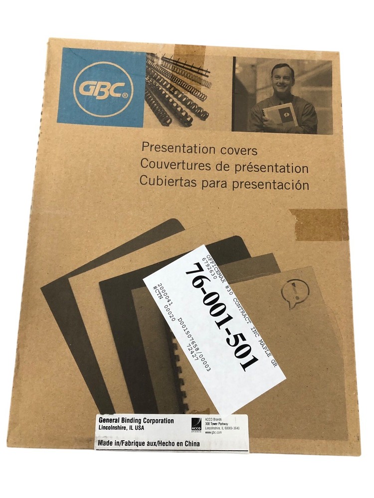 Impact 2000036P GBC CVR LTR 11” X 8.5 Clear Box Of 100 Pcs. Presentation Covers