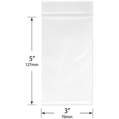Plymor 3″ x 5″, 6 Mil Industrial Duty Zipper Reclosable Plastic Bags