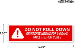 500Pcs Do Not Roll down Window Stickers, Removable Adhesive Warning Labels for A