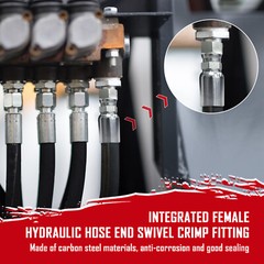 12 Pack 1/2″ Hose x 1/2″ JIC 37° Female Hydraulic Hose End Swivel Crimp Fitting