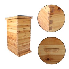 4 Layer 10 Frame Bee Hive Beeswax Coated Includes Beehive Frames and Foundations