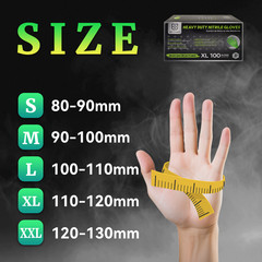 Heavy Duty Green Industrial Nitrile Gloves with Raised Diamond Texture, 8-mil