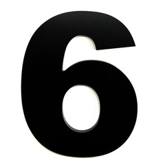 12 Inch Address Numbers For Commercial Building 3/8″ Thick Black Acrylic Bold