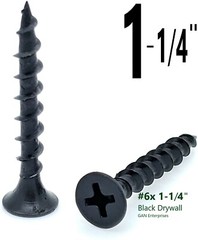 Phillips Bugle Head ( 3/4″ – 6″ ) phosphate Black Coarse Drywall / Wood Screws