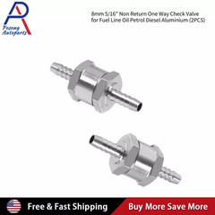 4pcs 5/16″ 8mm Fuel Line One Way Non Return Check Valve Petrol Diesel Oil Water