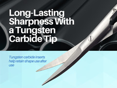 Scissors Surgical 4.5″ Curved Gold Plated Handle w/ Tungsten Carbide ARTMAN
