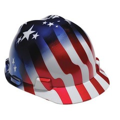 MSA Safety Works 10052945 American Stars and Stripes V-Gard Protective Hard H…