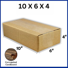 10x6x4 Cardboard Boxes – Mailing/Packing/Shipping Corrugated Carton (25/50/100)