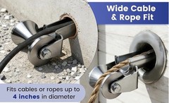 H-437 Heavy-Duty Cable Puller Sheave Steel Roller Guide 4 in Capacity