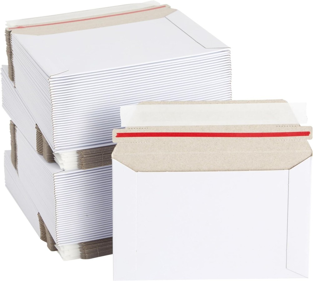 100- 6.5 x 4.5 PROLINE RIGID PHOTO SHIPPING FLATS CARDBOARD ENVELOPE MAILERS
