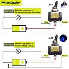 Blue LED Light 3Pin Rocker Toggle ON/Off Switch 30A 12V for Car Boat Marine Lot