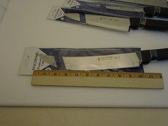 New Chef Starter Set (4) Pro Knives 8in Chefs 6in Boning 12in Bread 10in Cimeter