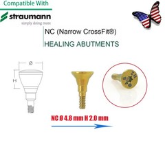 US NC Healing Abutment & Closure Cap Fits Straumann CrossFit BLT Ø3.3 5pcs/set