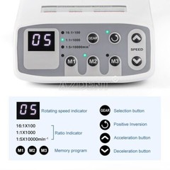 AZDENT Dental LED Brushless Electric Micro Motor/1:1 LED Inner Channel handpiece