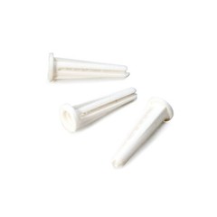 Conical Plastic Anchors 1/4″ #10-#12 x 1″ Blue, Red, White or Clear, Made in USA