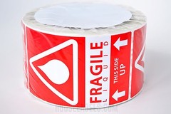 1 Roll ; 500 Labels 3×5 (3″ x 5″) Pre-Printed Fragile LIQUID This Way Up Labels