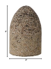 Abrasive Grinding Cone 16 Grit Aluminum Oxide 2 inch x 3 inch 5/8-11 Thread for