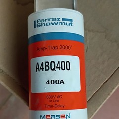 Ferraz Shawmut Amp-Trap 2000 A4BQ400 Class L 400A 600V Time-Delay Fuse