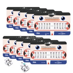 10 Packs AZDENT Dental Orthodontic Brackets Braces Metal Mini Roth.022 Hooks 345