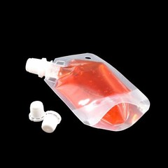 50/250/500 Clear Reusable Beverage Pouch Packaging Bags (Comes With 1 Funnel)