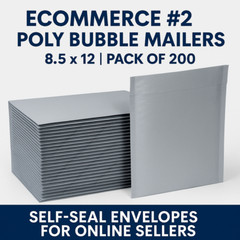 Poly Bubble Mailers 8.5×12 Padded Envelopes #2 – Fits 8.5×11 – Choose Quantity
