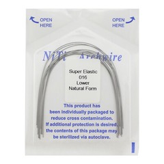 100pcs Dental Ortho Arch Wire Natural Niti Stainless S Round Rectangular Ovoid