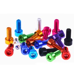 M6 Aluminum Alloy Allen Hex Socket Cap Head Screws Bolts Thread Length 8mm- 40mm