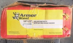 5/8″ x 12″ Threaded Concrete Anchor L-Bolts – Hot Dipped Galvanized Armor Steel