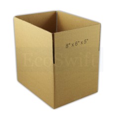 1-100 8x6x5 “EcoSwift” Cardboard Packing Mailing Shipping Corrugated Box Cartons