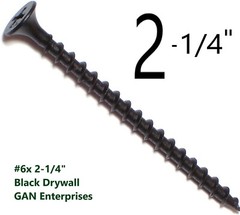 Phillips Bugle Head ( 3/4″ – 6″ ) phosphate Black Coarse Drywall / Wood Screws