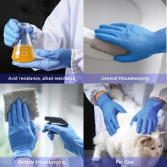 GP Craft Blue Nitrile Disposable Gloves Food Safe Latex-Free (100pcs) 1 Box