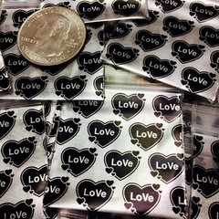 BaggiesSince1987- 1515 ZipSeal DesignBags 100PCS BUNNY PEARL RED SILVER 👀DETAIL