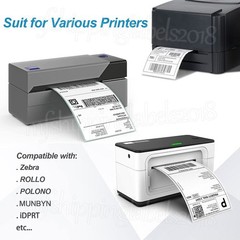 100-10000 4×6 Fanfold Direct Thermal Shipping Labels for Zebra & Rollo Printers
