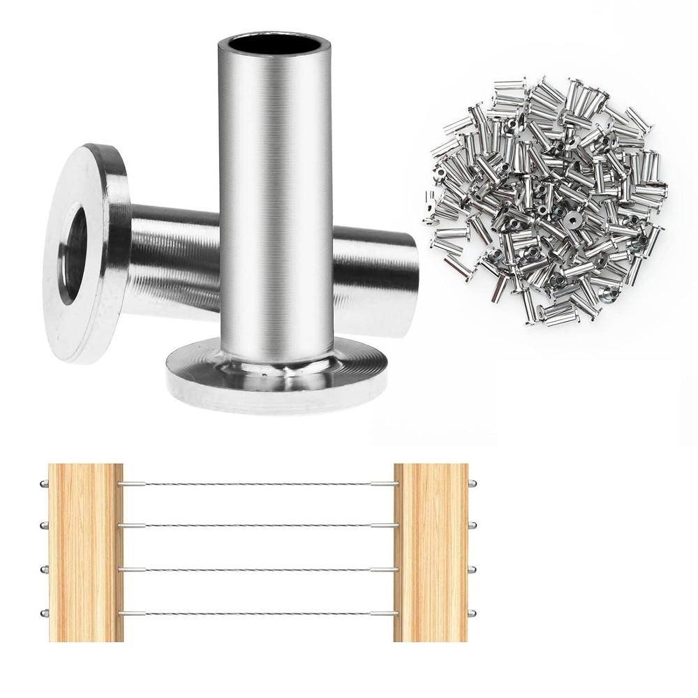 T316 Stainless Steel Protective Protector Sleeve for 1/8″ & 3/16“ Cable Railing